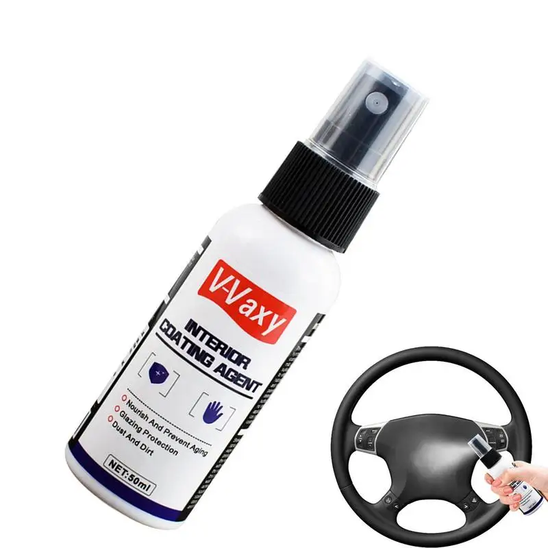 Car Leather Cleaner 50ml Car Interior Furniture Liquid Cleaner Multi-effect Formula PH Balance Colorless Car Care Supplies For