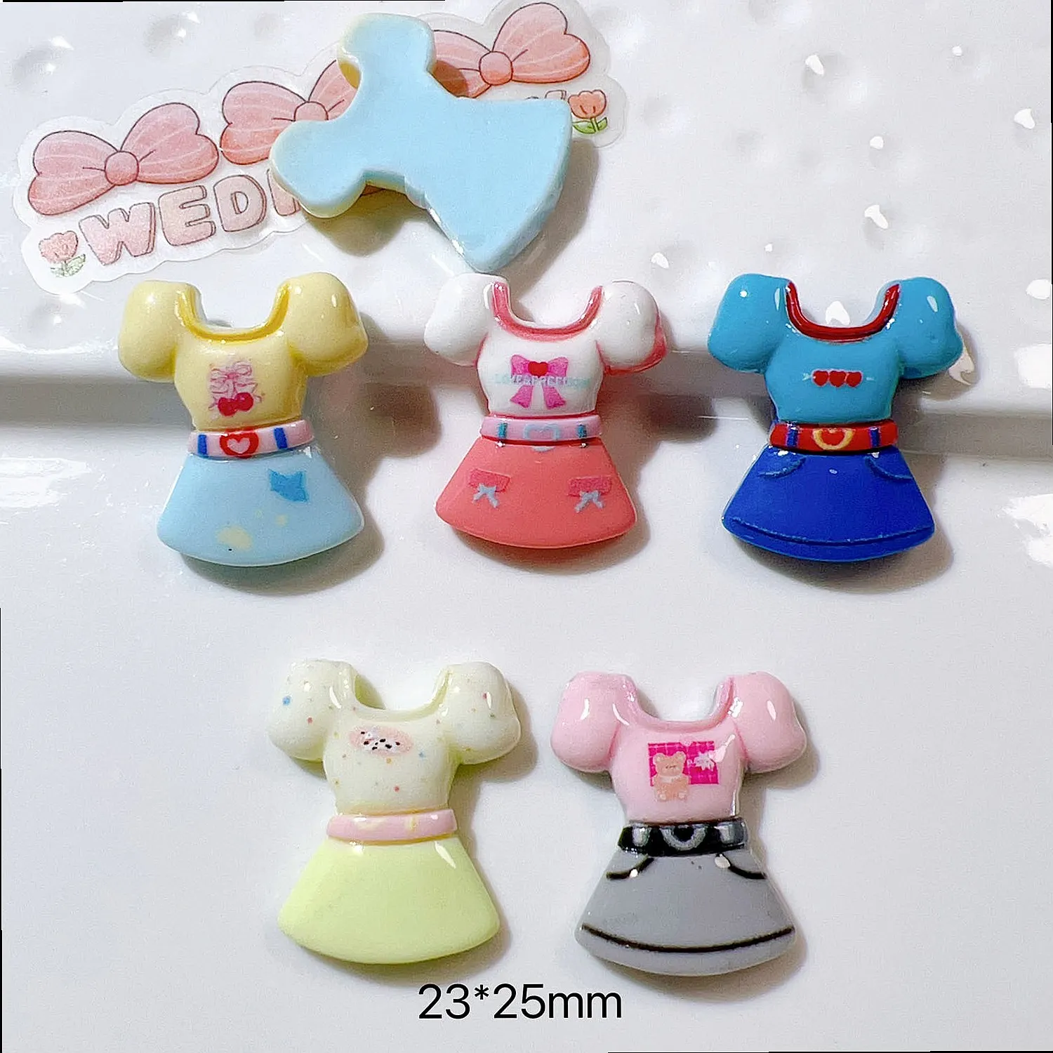 100pcs Kawaii Imitation Dress Flatback Cabochon DIY Accessories for Phone Case Hairpin Keychain Earring Scrapbook Decor