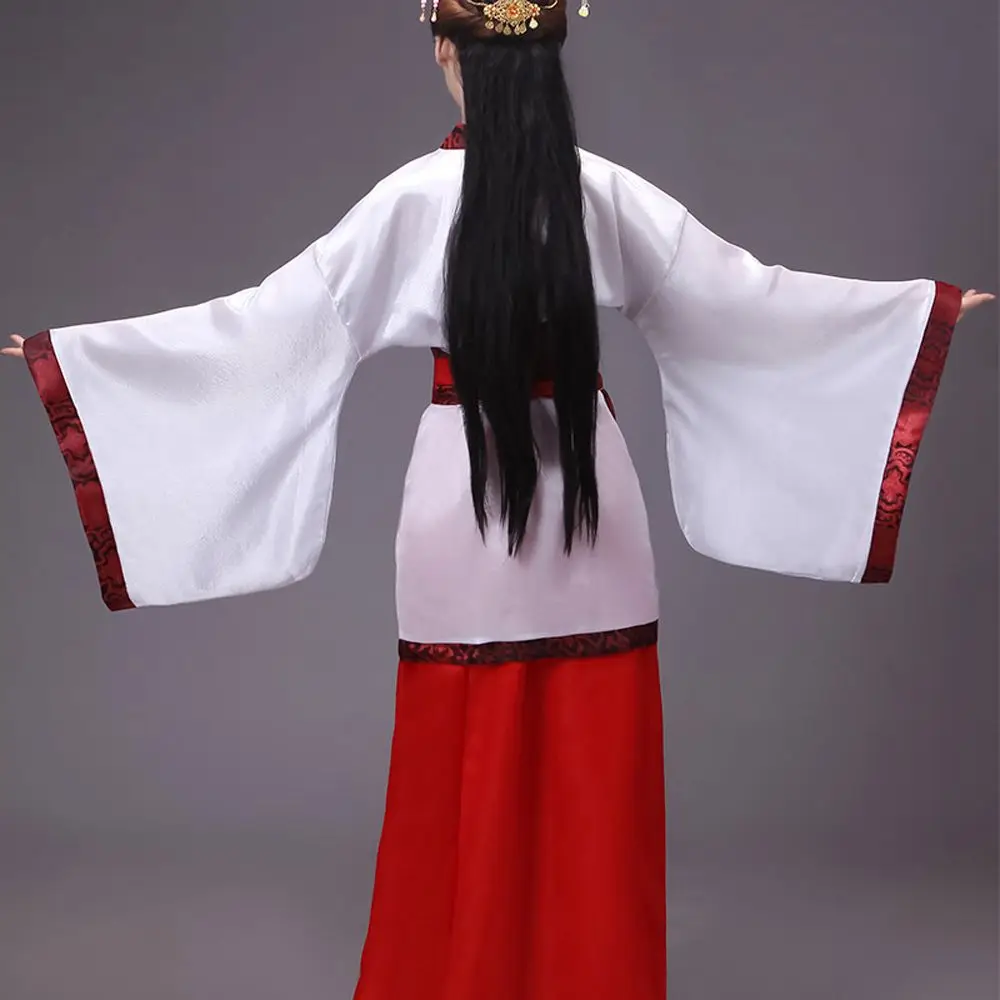 Mangas compridas hanfu vestido longo retalhos estilo antigo chinês tang terno cheongsam desempenho saia trajes tradicionais chineses