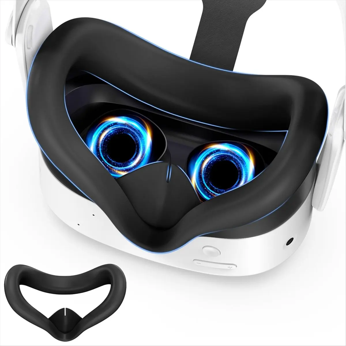 *X07A Protective Cover Controller Grips VR Shell Cover VR Silicone Case Face Cover Lens Cover for Meta Quest 3S Accessories B