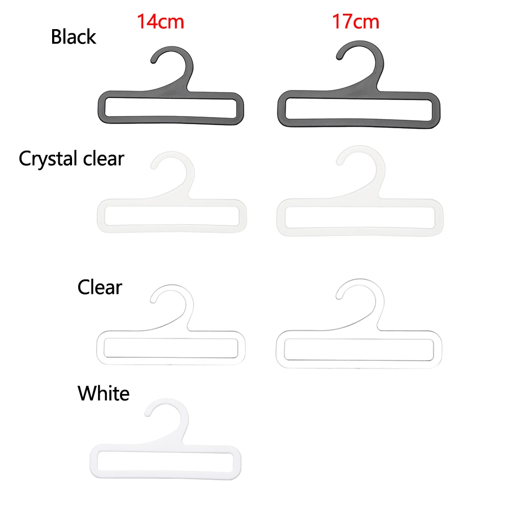 30pcs14cm/17cm Mini Hanger Rectangular Non-slip Thicken Shawl Scarf Hanger Plastic Drying Racks Home Mini Storage Holder