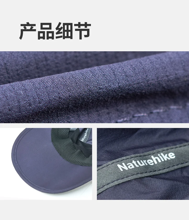 Naturehike Outdoor-Baseballmütze zum Wandern, UPF 50+, Sonnenhut, ultraleicht, faltbar, Sporthut, Sommer, atmungsaktiv, wasserdicht, für Herren und Damen – Detail 14