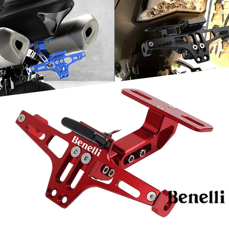 FOR BENELLI TRK702 TRK702X 2022 TRK 702 Motorcycle Adjustable Rear Tail Tidy License Plate Holder Bracket LED