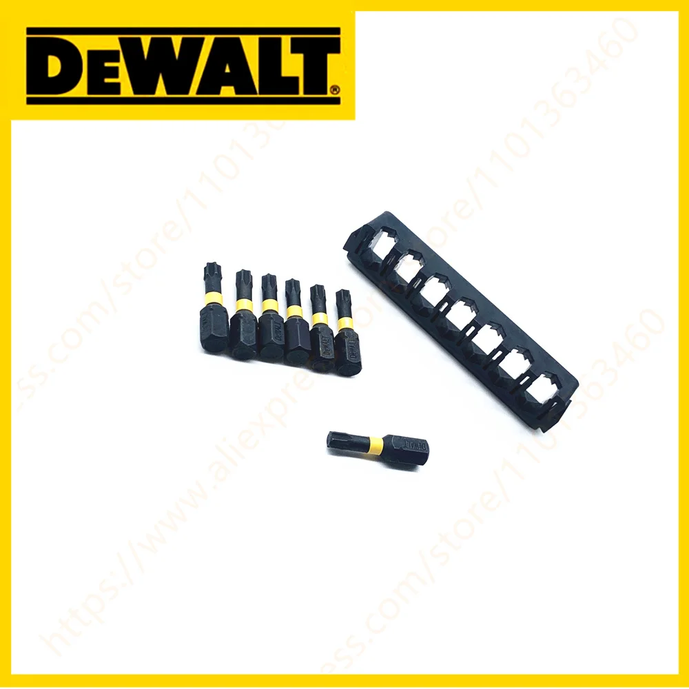 DEWALT 25MM T25 7PCS Impact Forets Haute Vitesse En Acier Dur Métal Tournevis Lot Tête Ensemble