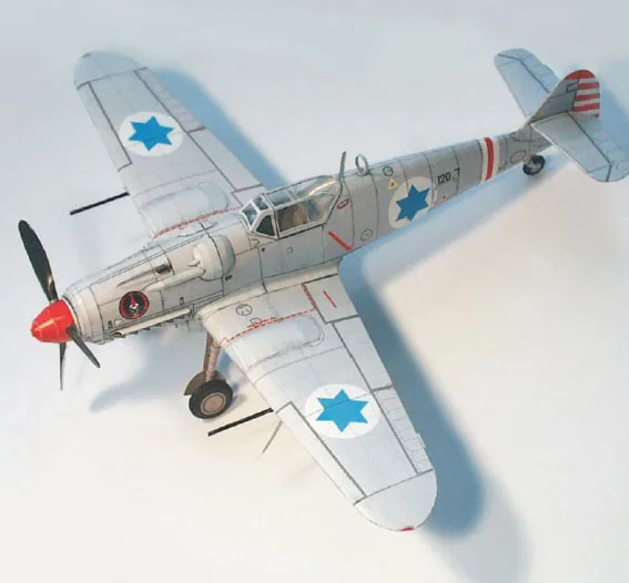 S-199 3d modelo de papel diy brinquedo avia aeronaves