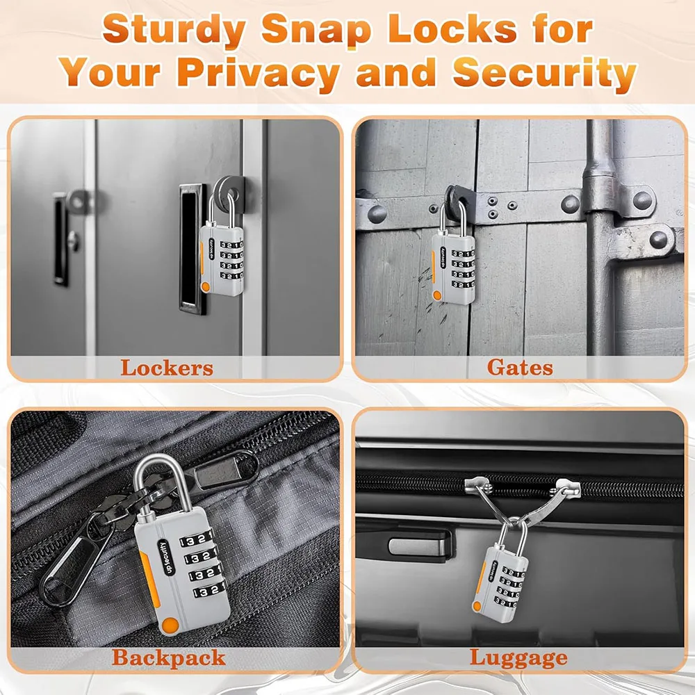 4 Digit TSA Combination Lock Anti-Theft Customs Password Suitcase Lock for Travel Luggage Cabinet Security Padlock