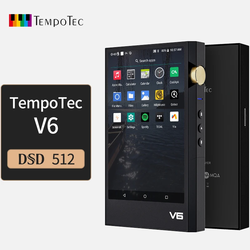 TempoTec V6 DAP DSD512 Android HIFI Music Player MP3 Portable Dual AK4493SEQ DAC WIFI Two-Way Bluetooth MQA TIDAL Spotify