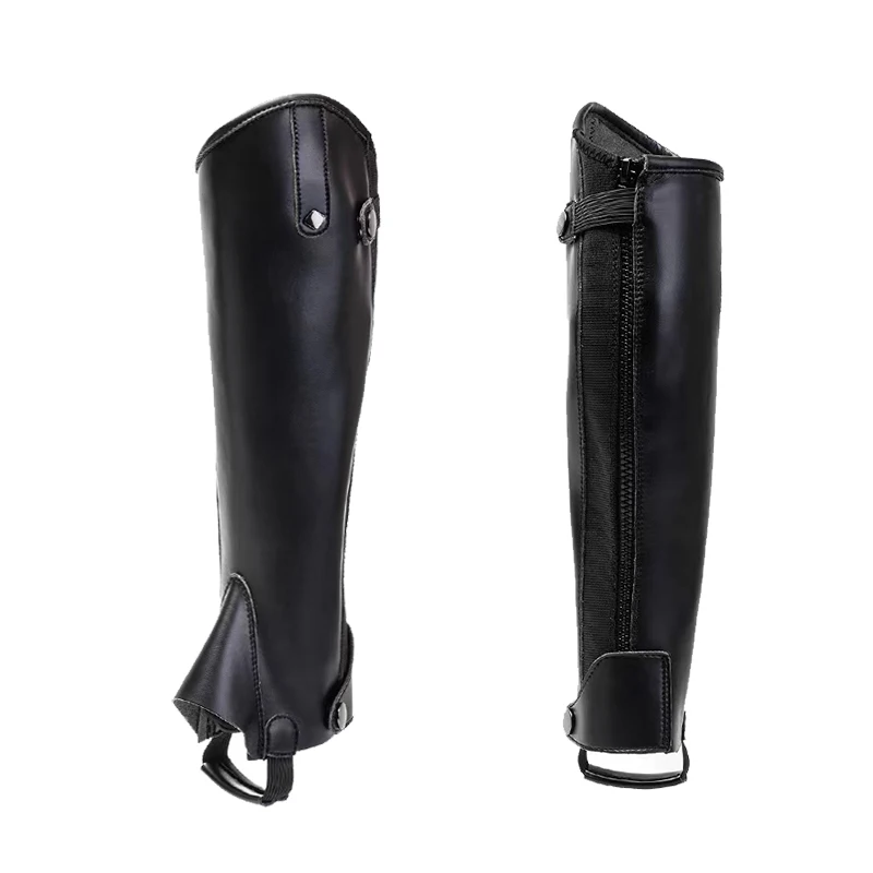 Children's Equestrian Leg Protection, Equestrian Sports, Horse Riding Leg Protection, Riding Equipment, Knight Gear, Protective Wear-Resistant Leather Leg Guards, Cycling Leg Protection