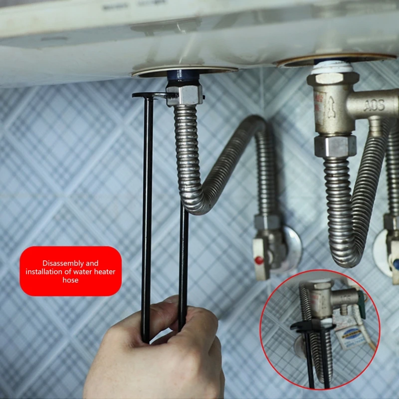 Sink Repair Wrench Four-claw Hexagon Wrench Bathroom Wrench Kitchen Repair Plumbing Tool for Faucets and Water Heaters