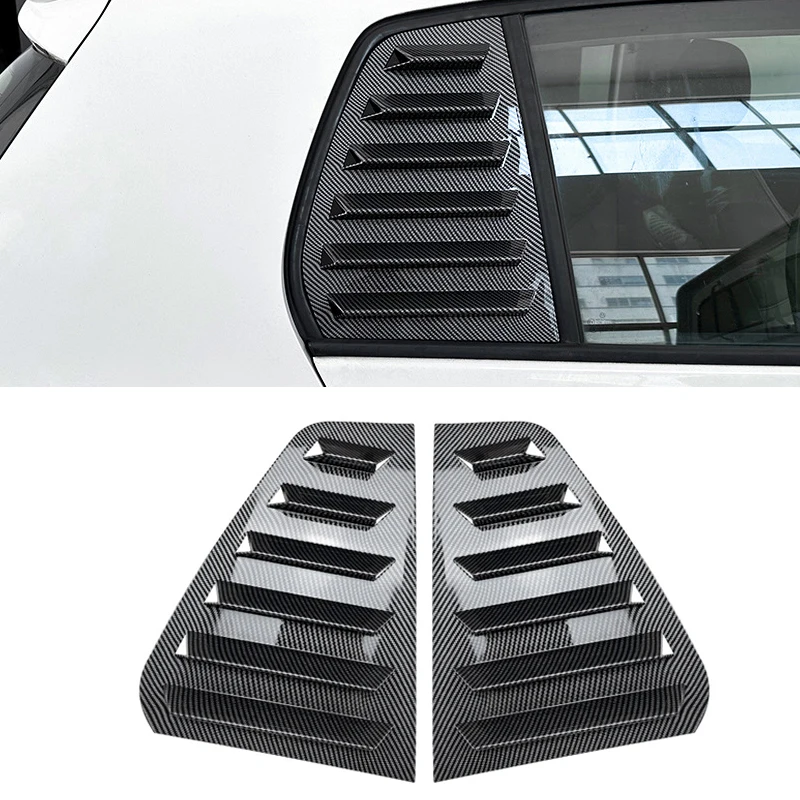 

For Volkswagen VW Golf 6 MK6 Car Rear Window Shutter Cover Trim Window Louver Side Vent Gloss Black Auto Decoration 2008-2012