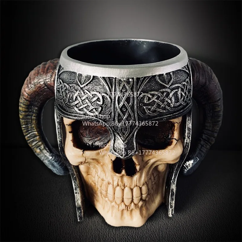

Punk Style Skull Multi-functional Pen Holder Storage Box Creative Fashion European Retro Desktop Fantasy Decorative Ornament