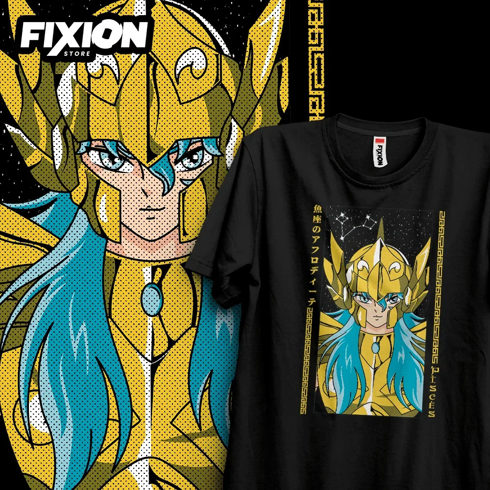 T-shirt For Anime Saint Seiya –  Abril – [Negra] #19 Mange Tee