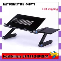 Portable Adjustable Folding Computer Desk Laptop Stand for TV bed PC Laptop Table Stand Multifunctional Aluminum Alloy Lapdesk