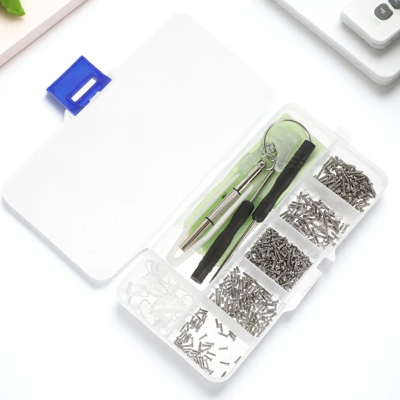 

1 set 1 Set Professional Eyeglasses Repair Kit Durable Plastic Silicone Stainless Steel Tools Multiple Glasses Screws Repair