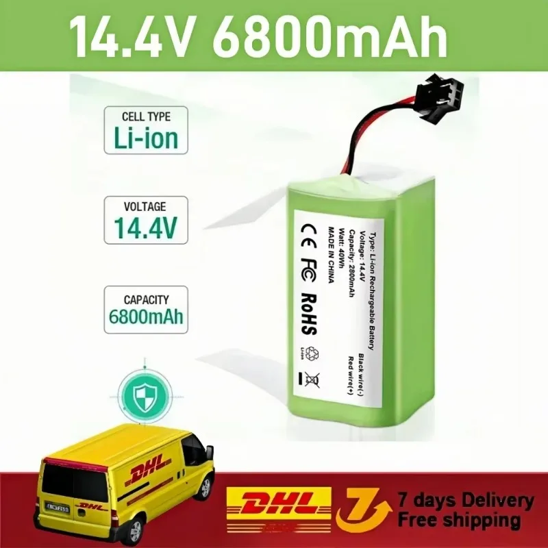 Original 14.4V 2600mAh Replacement Battery for Conga Excellent, Deebot N79S/N79, Tesvor X500, Robovac 11 - Rechargeable Li-ion