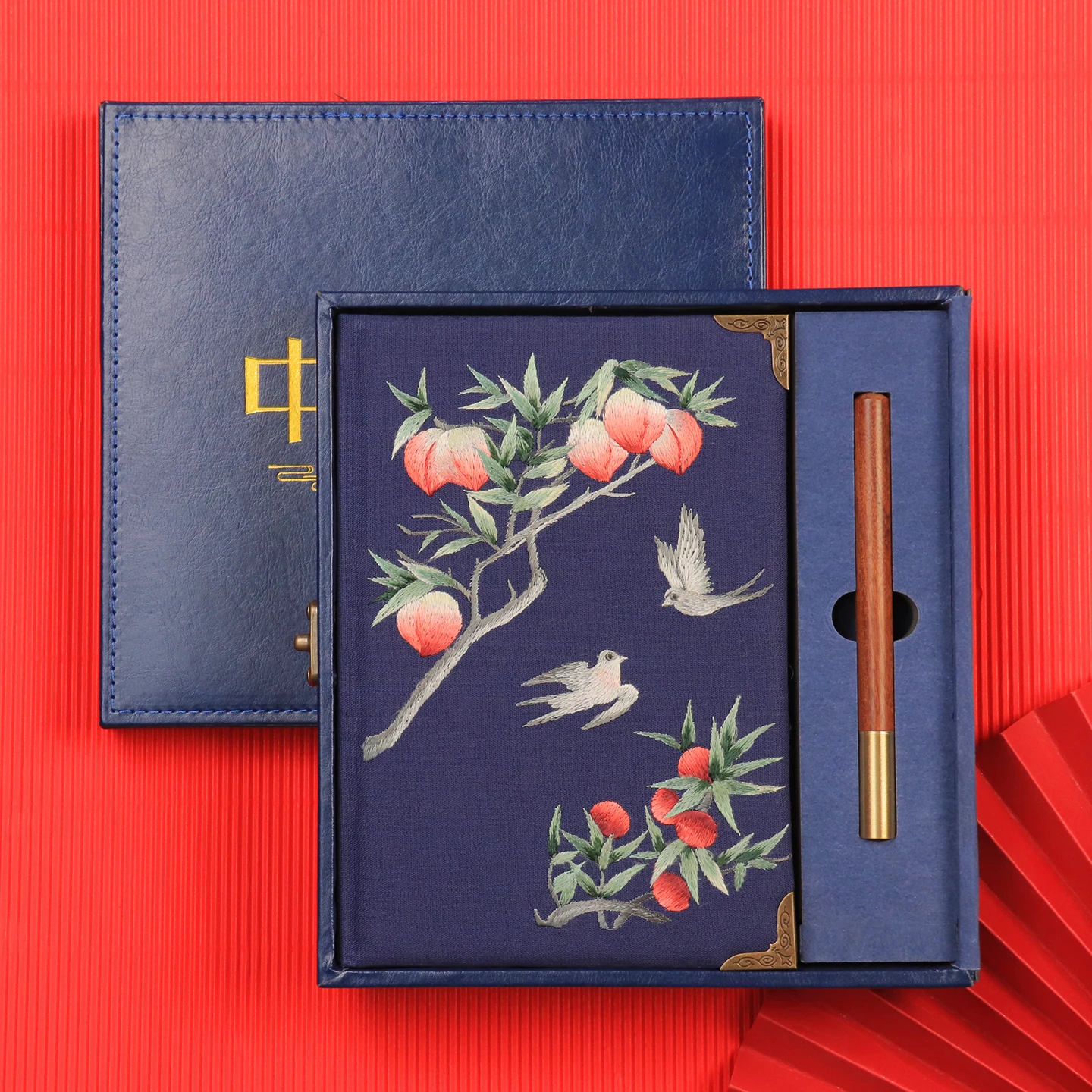 embroidered-journal-notebook-teacher's-day-gift-business-notebook-calligraphy-book-handmade-gift-a5-size-double-glue-paper