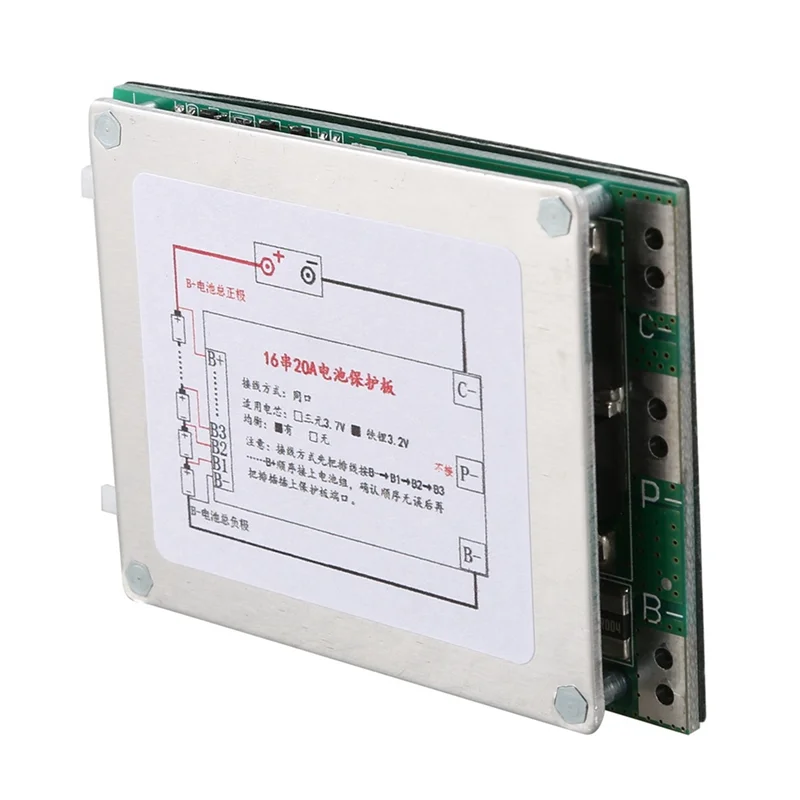 

CGDS-2X 16S 48V 20A 18650 Lifepo4 Battery Protection Board BMS PCB With Balance For E-Bike Escooter