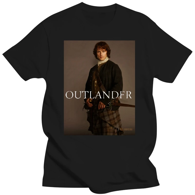 Men t shirt Outlander Jamie Fraser Poster Summer Basic Short (Regular and Big and Tall Sizes Included) women