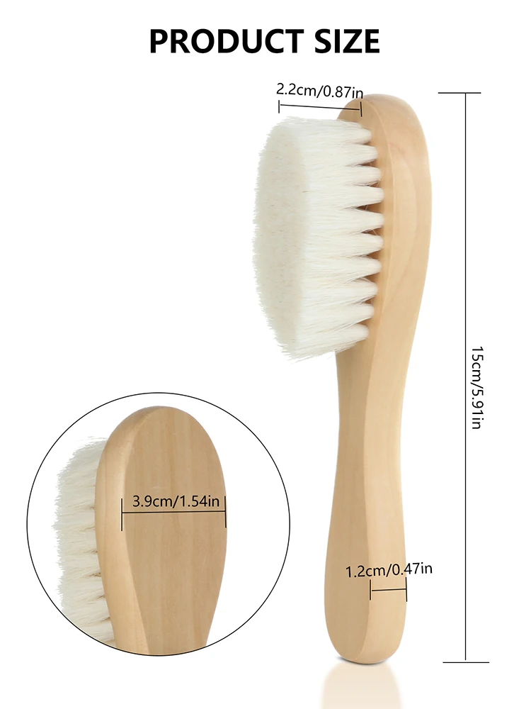 Baby Hair Brush Baby Hairdressing Wooden Comb Pure Natural Wool Brush Wool Comb Shampoo Shower And Wooden Brush