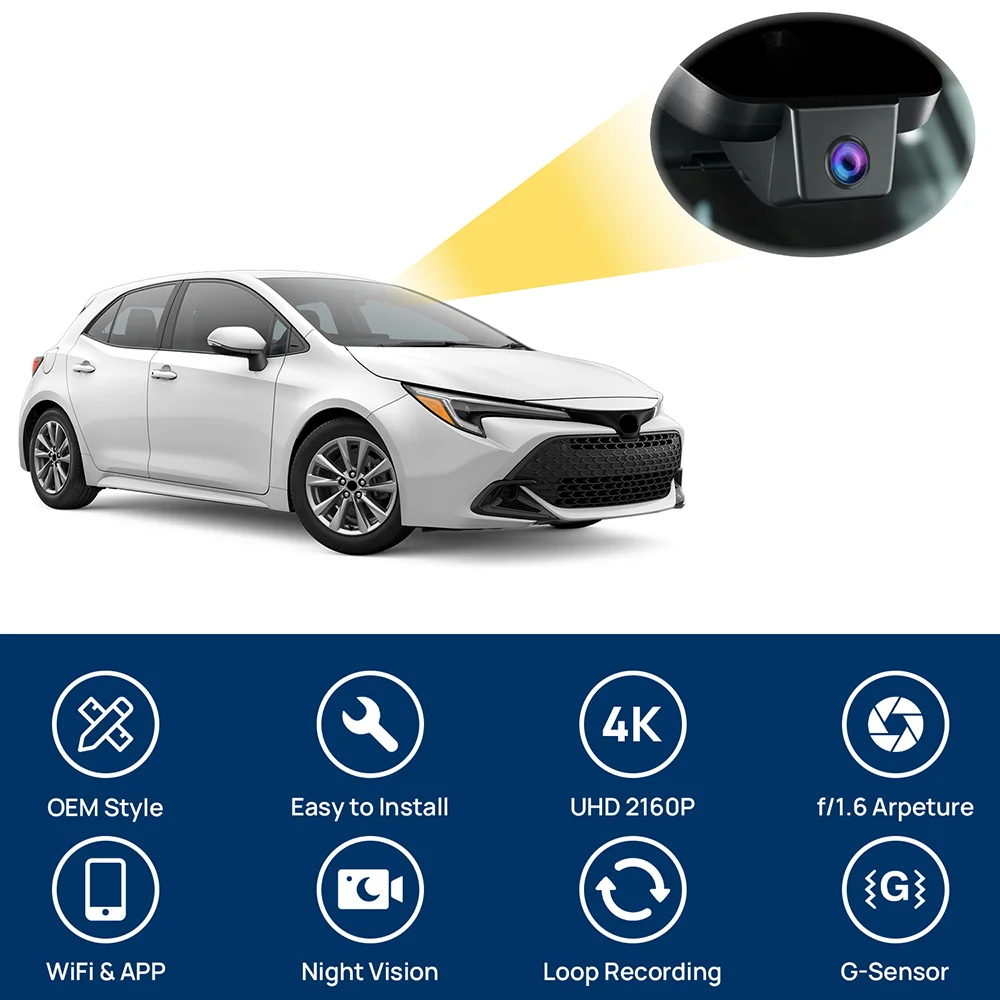 Aangepaste OEM plug en play voor Toyota Corolla Hybrid Sedan Indoor achteruitkijkspiegel regensensor cover Model Jaar 2025