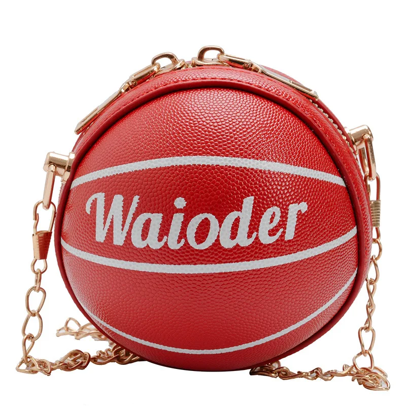 Cartoon Basketball Children's Crossbody Bags Cute Girls Kids Purse Chain Handbags Fashion Baby Boys Small Round Shoulder Bag