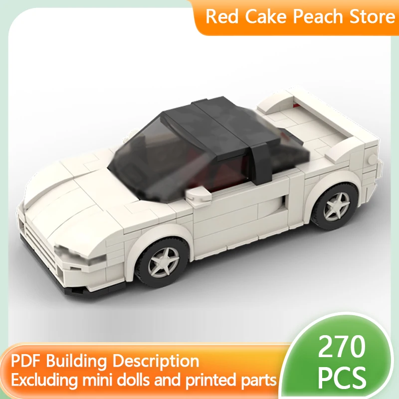 

Speed Racing Car Model MOC Building Bricks NSX White Sports Car Modular Technology Children Holiday Gifts Assemble Toys Suit