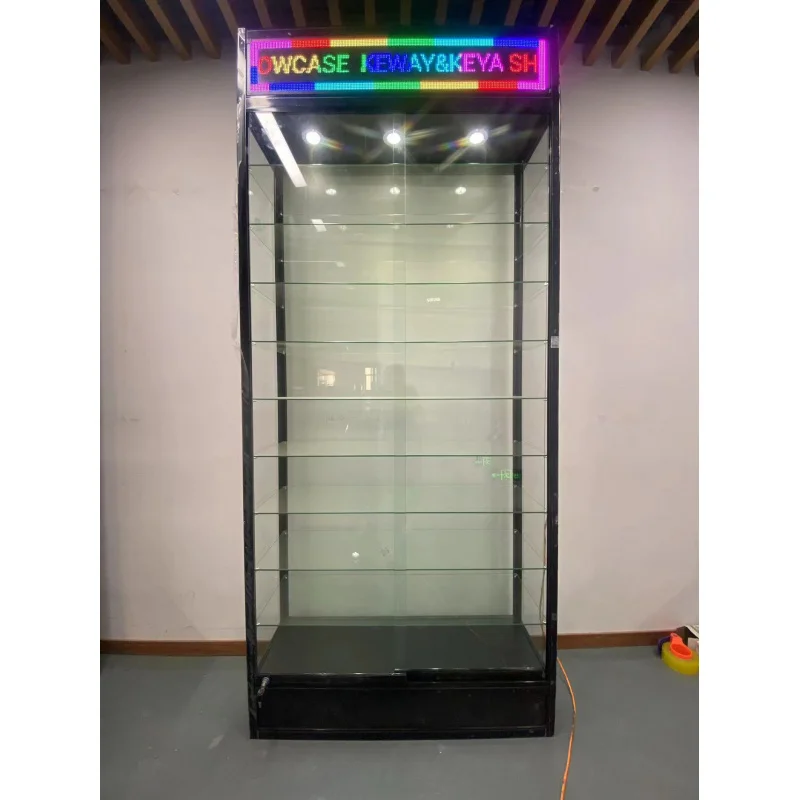 custom.Rolling Colorful Text Display Cabinet Full Visual Display Cabinet  Retail Stores