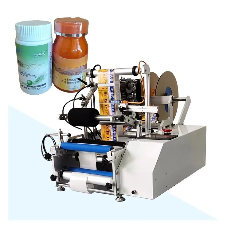 Manual Semi Automatic Round Bottle Labeling Machine From Factory China