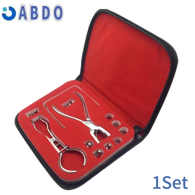 

Dental 1Set Rubber Dam Perforator Puncher Oral Care Pliers with Storage Bag Dental Equipment Tool