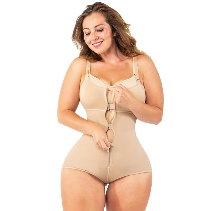 

Hourglass Full Body Shaper/ Women's Corset Girdles Reducing And Shaper Bodysuit Waist Trainer Triangle Jumpsuit Black and Beige