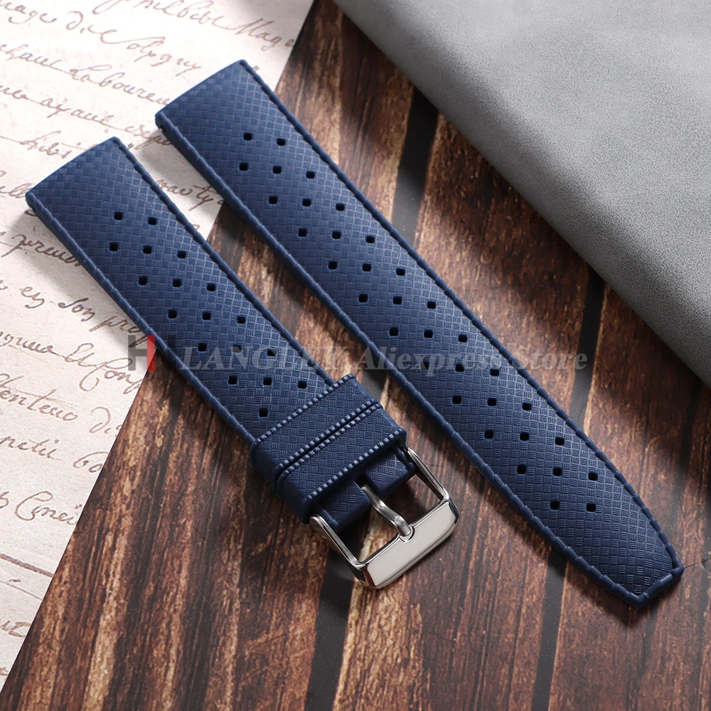 Nuovo cinturino per orologio in silicone morbido tropicale cinturino a sgancio rapido 20mm 22mm cinturini per orologio in gomma per Omega per Swatch per Oris per Seiko