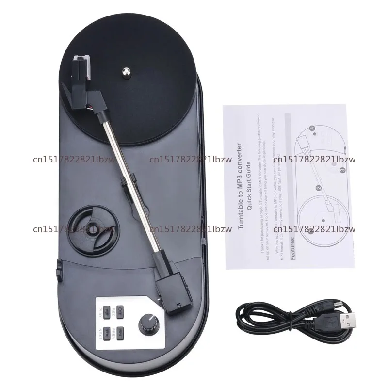 Mini Vinyl Record Player, Turntable with USB MP3 Conversion, Dual Speed 33/45 RPM
