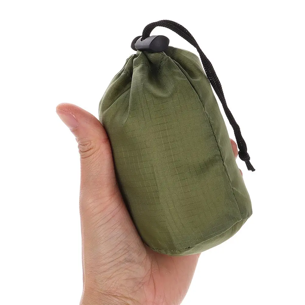 2Pcs Outdoor Raincoat Storage Bag Lightweight Drawstring Nylon Waterproof Compact Travel Foldable Bike Camp Portable Organizer