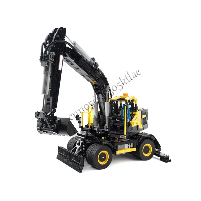 Hot 2116 PCS MOC Customize Engineering Wheeled Excavator Technology Building Blocks Model Creative Children Toys Birthday Gifts