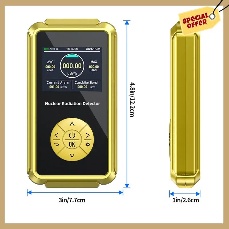 Geiger عداد كاشف الإشعاع النووي Geiger لوحة كاشف النشاط الإشعاعي لمياه الصرف الصحي النووية لبرامج الكمبيوتر دائم