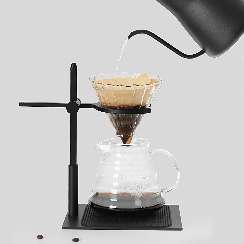 Coffee Hand Brewing Stand V-shaped Filter Cup Filter Rack Hand Brewing Coffee Pot Set Adjustable Stand Barista Accessories