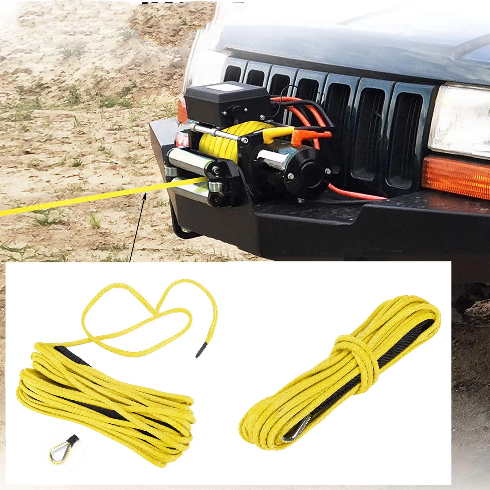 Towing hook wire rope winch trailer with towing hook sturdy cable convenient and practical material durable