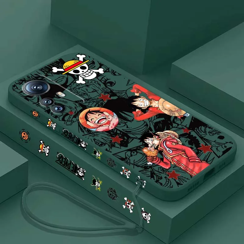 

One Piece Roronoa Zoro Luffy For Xiaomi Mi 17 15 14 13 13T 12 12T 12S 11i 11X Lite Pro Ultra 5G Liquid Left Rope Phone Case