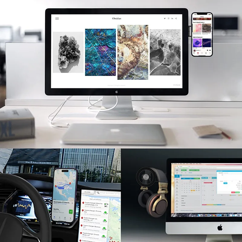 Portable Metal Laptop and Phone Screen Side Stand