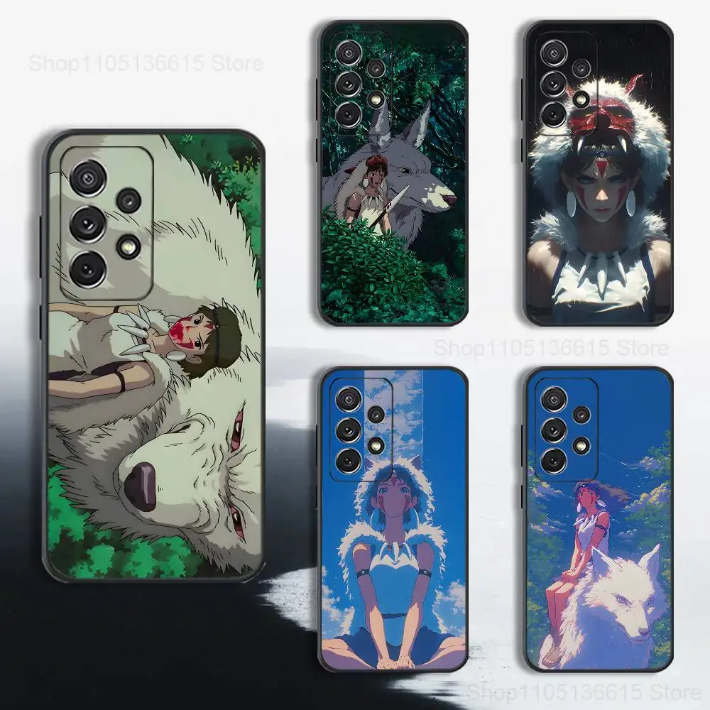 

Anime M-mononoke H-hime Phone Case For Samsung S25,S24,S23,S22,S21,S20,S10,Ultra,Plus,Lite,FE,Soft Silicone Black Cover