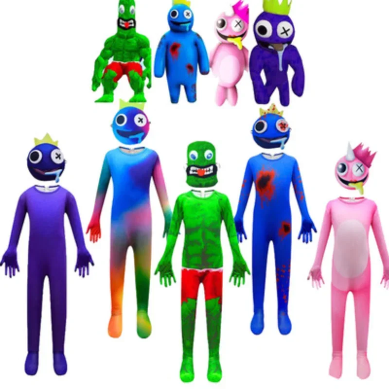 Kind Halloween Kostuums Anime Regenboog Vriend Spel Cosplay Kleding Jongens Meisjes Bodysuit Cartoon Carnaval Verjaardagscadeau Voor Kinderen