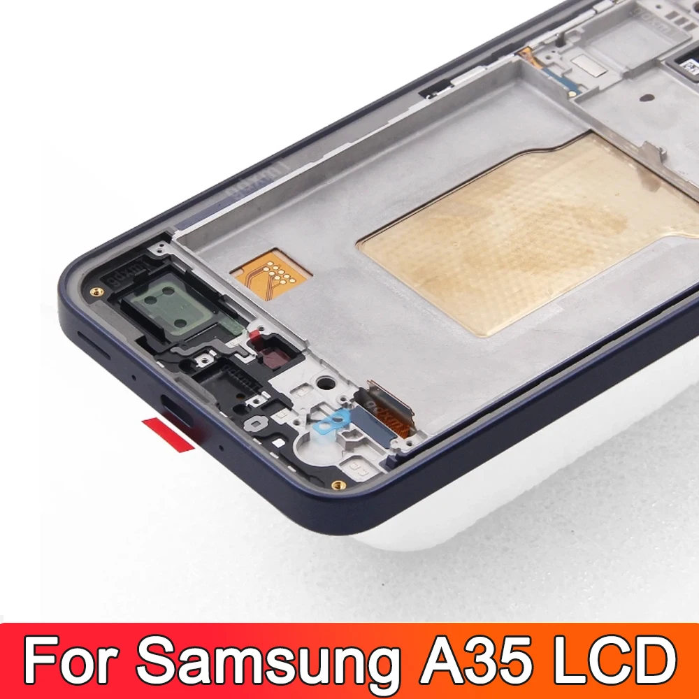 AMOLED 프레임 터치 스크린 디지타이저 디스플레이, 삼성 A35 5G A356 LCD, A356B, A356E, A356U