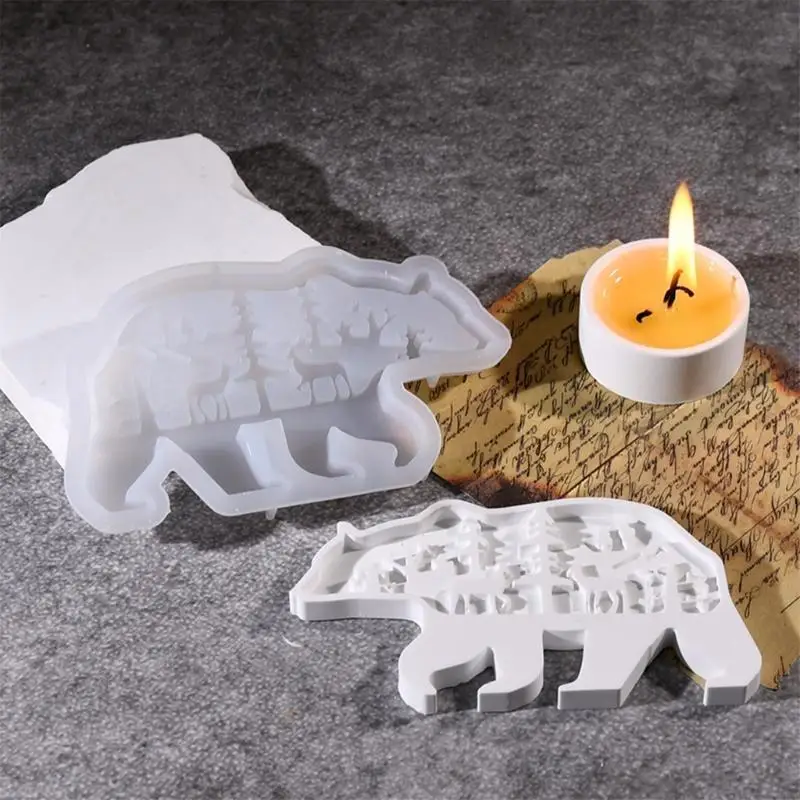 

Silicone Polars Bear Holder Mould For Resin And Plaster Crafting Projects