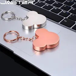 Cute USB Flash Drives 128GB 64GB High speed Memory stick Free key chain Metal U Disk 32GB Waterproof Silver Pen drive 8GB