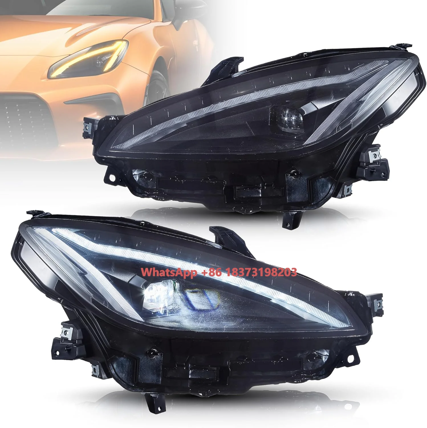 

VLAND LED Headlights for Toyota GR86 and Subaru BRZ 2nd Gen ZN8/ZD8 2021-2024 With Dynamic Running Light