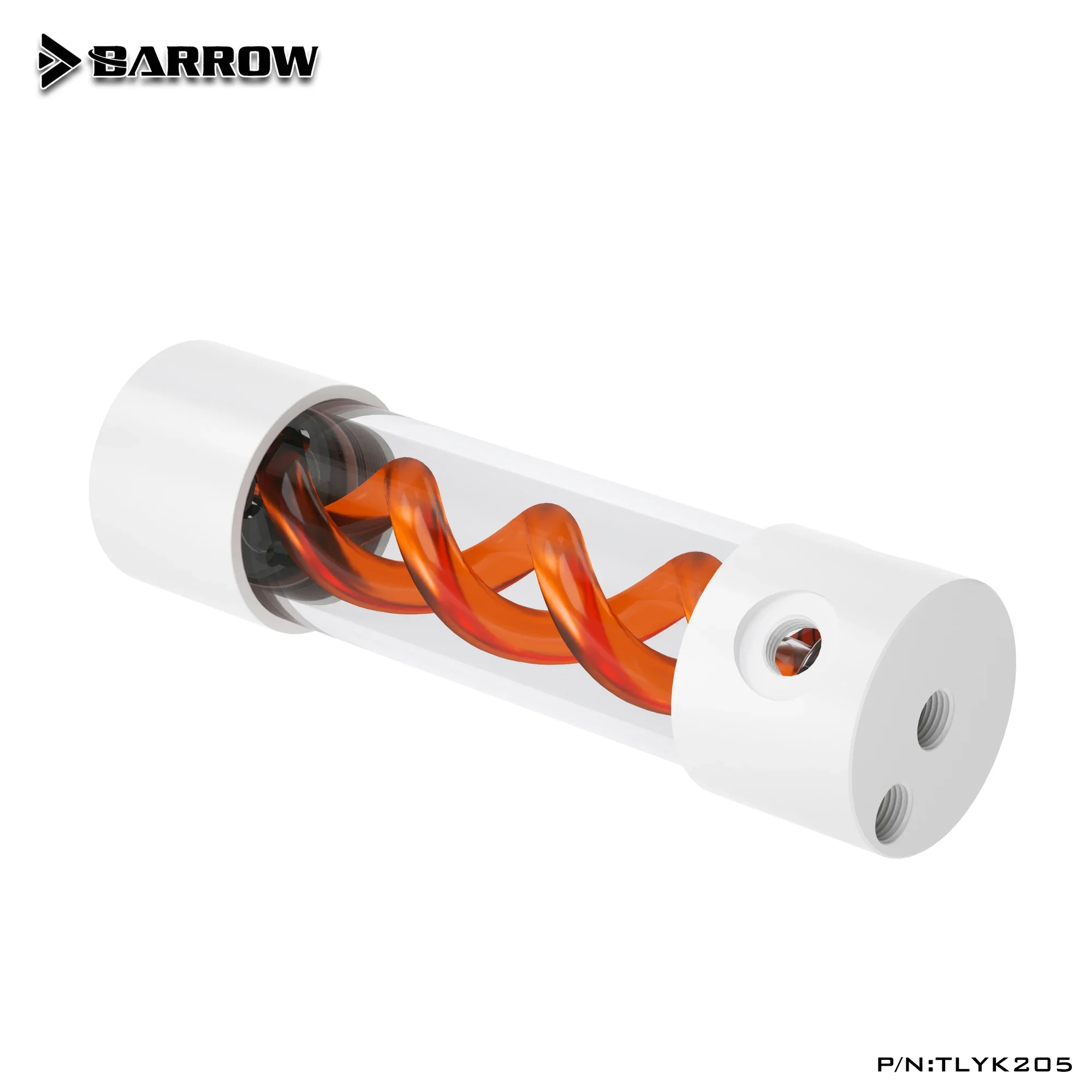 Barrow TLYK-205 Multi-colored T Virus Cylindrical Spiral Suspension Water Tank 205mm Side Hole/top Hole for Water Cooling System