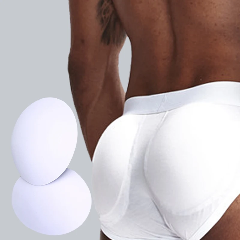 

One pair Sexy Fake Ass Invisible Upturned Buttocks Sponge Pad Men's Buttock Plump Panty Insert Padding Enlarged Buttock Lift Pad