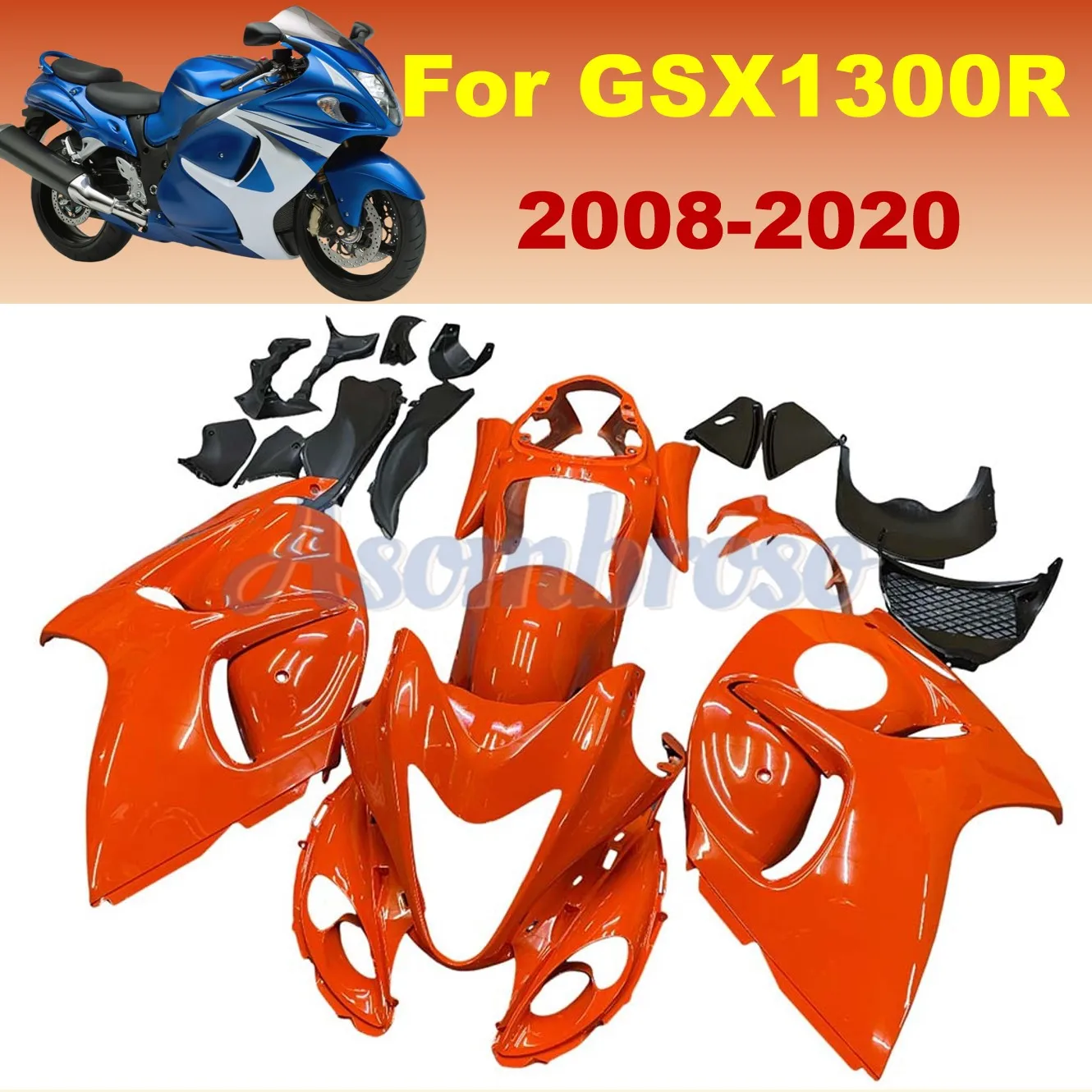 Fairings kit For Suzuki GSX1300R 2008 2009 2010 2012 2013 2015 2016 2017 2018 2019 2020 Hayabusa gen2 08-20 GSXR1300 Orange cowl