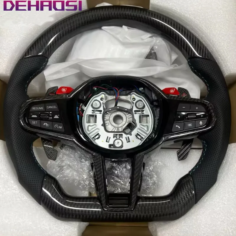 Carbon Fiber Steering Wheel For BMW F40 F44 G20 G22 G23 G26 G29 G42 M240i M340i G30 G32 G01 G02 G05 G06 G07 G14 G15 G16 G11 G12