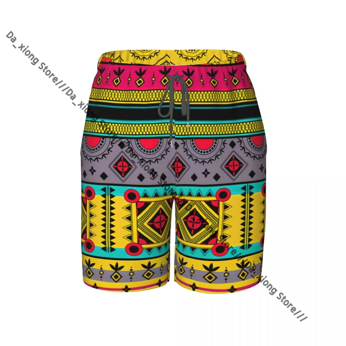 

Мужские купальники, короткие плавки, красочные пляжные шорты с индийским этническим узором, шорты для плавания и серфинга